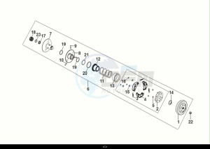 MIO 50I (FS05W2-EU) (E5) (M1) drawing DRIVEN PULLEY ASSY