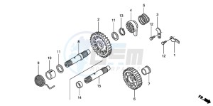 CRF450R drawing KICK STARTER SPINDLE