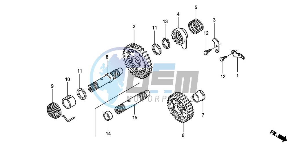 KICK STARTER SPINDLE