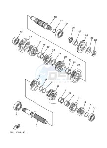 YZ250 (B9U6) drawing TRANSMISSION