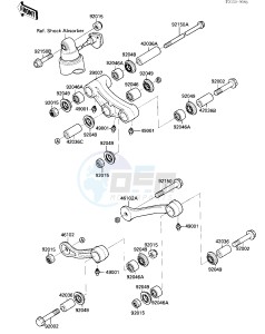 ZX 1000 B [NINJA ZX-10] (B1-B2) [NINJA ZX-10] drawing REAR SUSPENSION