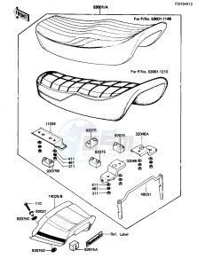 KZ 1100 B [GPZ) (B1-B2) [GPZ) drawing SEAT_SEAT COVER