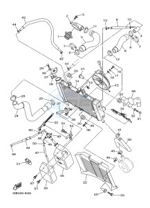 XJ6N ABS 600 XJ6-N (NAKED, ABS) (36B6) drawing RADIATOR & HOSE