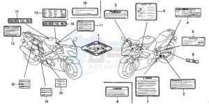 CBR600F4 drawing CAUTION LABEL