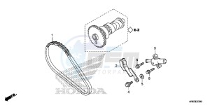 TRX500FA6H Europe Direct - (ED) drawing CAM CHAIN/TENSIONER