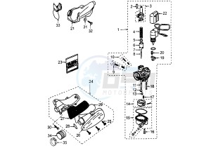 VIVACITY - 100 cc drawing CARBURETOR DELL'ORTO