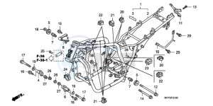 CB13009 BR / CO MME - (BR / CO MME) drawing FRAME BODY