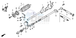 TRX350FE FOURTRAX 350 4X4ES drawing GEARSHIFT DRUM