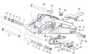 SHIVER 900 E4 ABS NAVI (APAC) drawing Swing arm