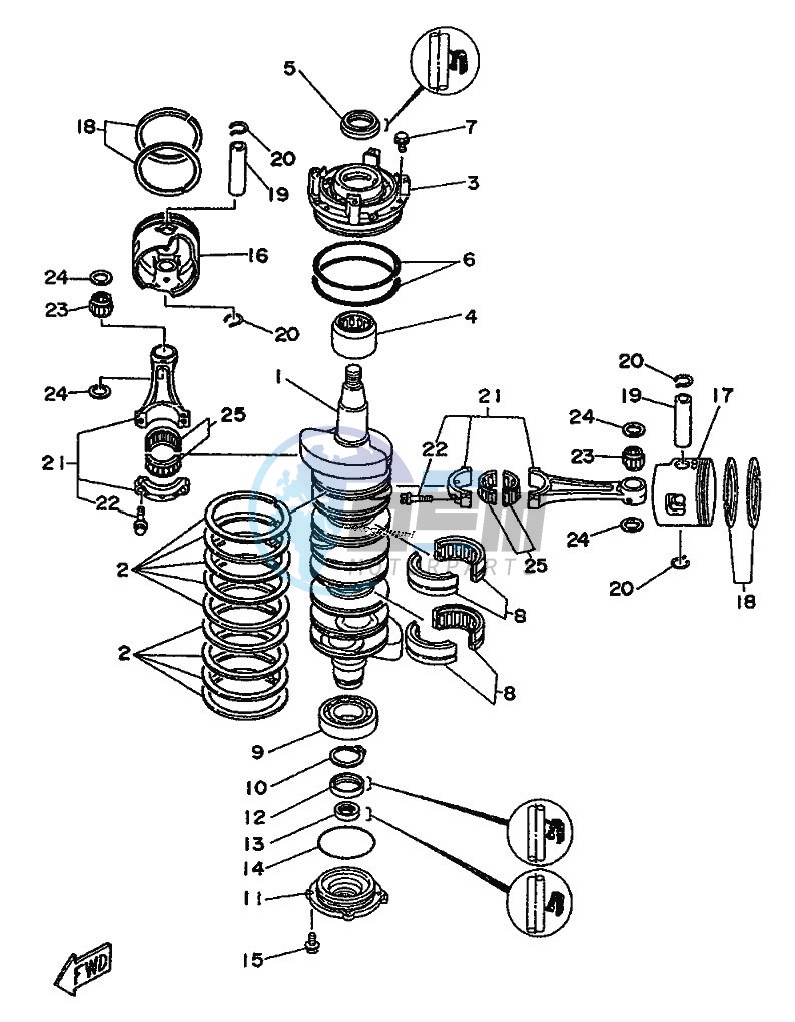 CRANKSHAFT--PISTON