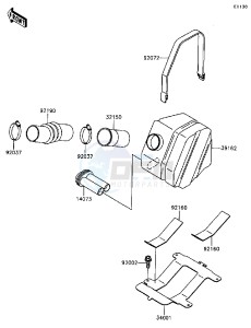 JL 650 A [SC] (A1-A5) [SC] drawing INTAKE SILENCER