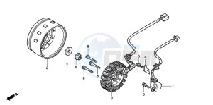 XL125V VARADERO drawing GENERATOR (XL125V1/2/3/4/5/6)