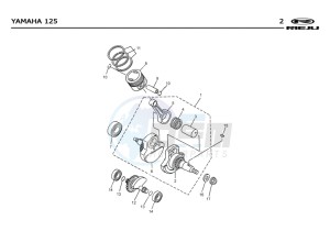 RS2-125-NACKED-BLACK drawing PISTON - CRANKSHAFT  Yamaha 125 4T EURO2