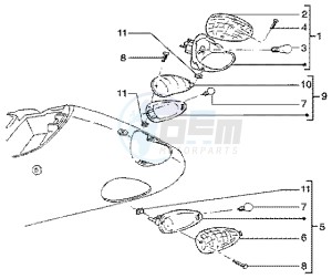 Liberty 50 4t drawing Rear tail lamp