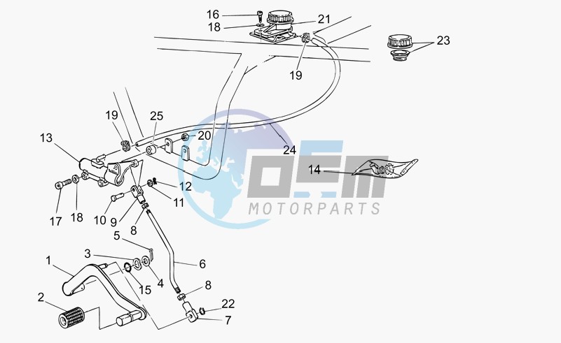 Rear master cylinder