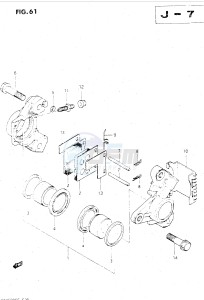 GSX500E (E39) drawing FRONT CALIPERS (MODEL F)