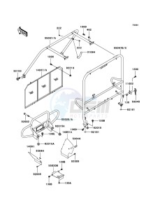 MULE 3010 DIESEL 4x4 KAF950B6F EU drawing Guards/Cab Frame