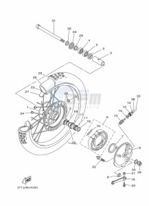 DT125 (3TTV) drawing FRONT WHEEL