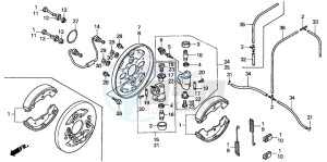 TRX350TM FOURTRAX 350 drawing FRONT BRAKE PANEL