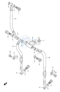 GSX750F (E2) drawing FRONT BRAKE HOSE