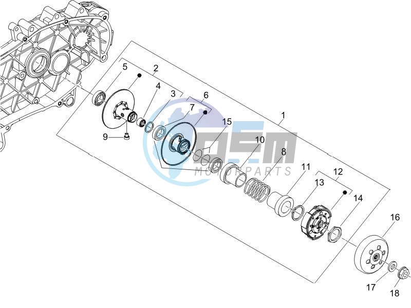 Driven pulley