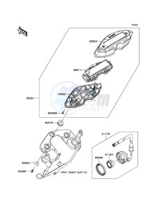 KLX125 KLX125CBF GB XX (EU ME A(FRICA) drawing Meter(s)