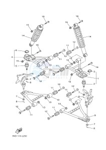 YFM350FWA GRIZZLY 350 4WD (1NSK) drawing FRONT SUSPENSION & WHEEL