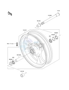 VN 1600 F [VULCAN 1600 MEAN STREAK] (6F) F6F drawing FRONT WHEEL