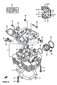 DR600R (E2) drawing CYLINDER HEAD