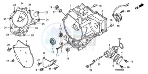 TRX250XA Australia - (U) drawing REAR CRANKCASE COVER