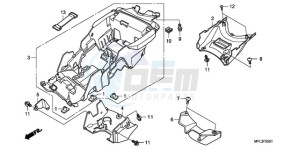 CBR1000RA9 Korea - (KO / ABS MME) drawing REAR FENDER (CBR1000RA)