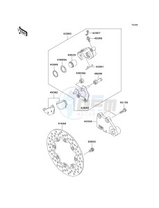 KL 250 G [SUPER SHERPA] (G4-G8 G8 CAN ONLY) [SUPER SHERPA] drawing REAR BRAKE