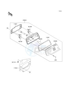 KVF 700 A [PRAIRIE 700 4X4] (A1-A2) [PRAIRIE 700 4X4] drawing TAILLIGHT-- S- -