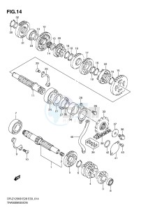 DR-Z125 (E28-E33) drawing TRANSMISSION