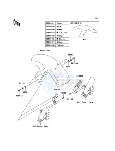 ER-6n ABS ER650B6F GB XX (EU ME A(FRICA) drawing Front Fender(s)