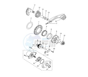 BW'S 50 drawing KICK STARTER GEARS