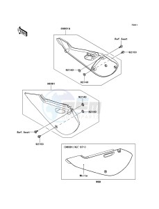 KX65 KX65A8F EU drawing Side Covers