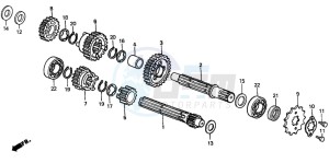 XR50R drawing TRANSMISSION