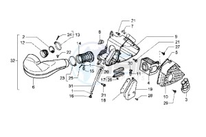 Hexagon 250 GT drawing Air filter