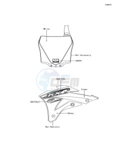 KX85 KX85CJF EU drawing Decals