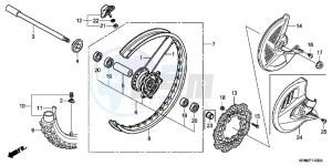 CRF250RC drawing FRONT WHEEL