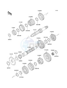 KDX 200 H [KDX200] (H6-H9) [KDX200] drawing TRANSMISSION