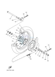 YZ85LW (1SN7 1SN9 1SP7 1SP9) drawing REAR WHEEL