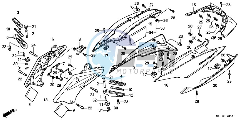 BODY COVER (FJS600A9 2KO/ FJS600AB/ DB)