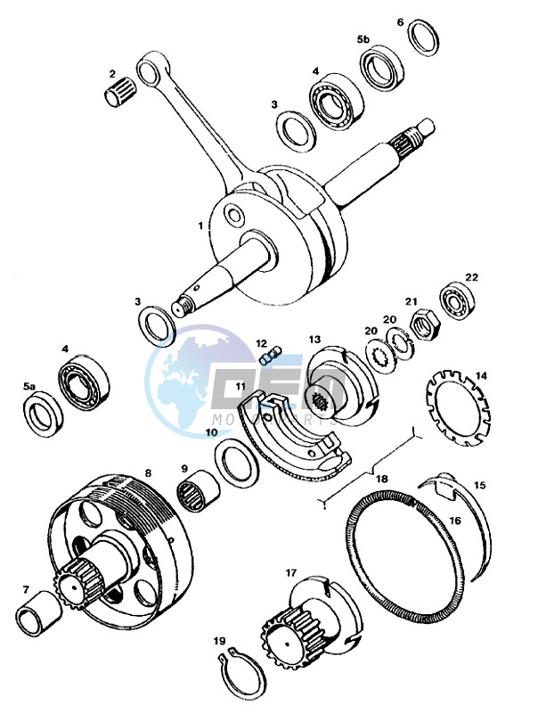 Crankshaft-clutch