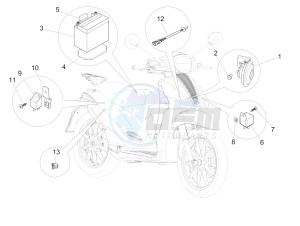 Liberty 150 4t e3 moc drawing Remote control switches - Battery - Horn