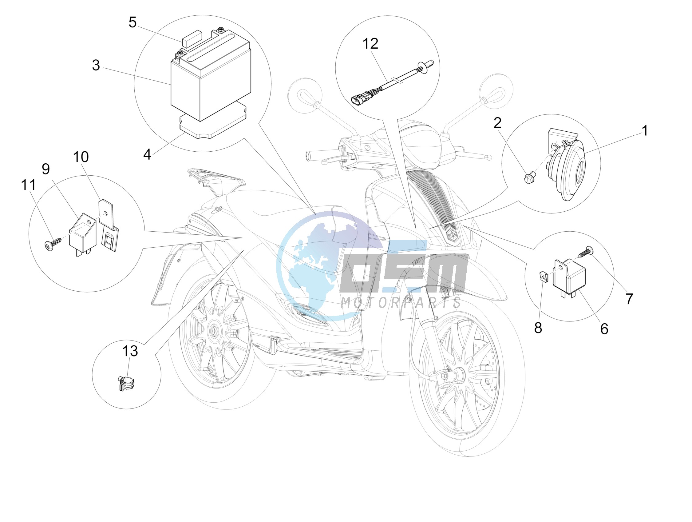 Remote control switches - Battery - Horn