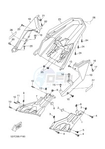 MT125 MT-125 (5D7C) drawing SIDE COVER