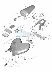 YZF690 YZF-R7 (BEB4) drawing SEAT