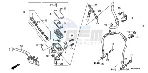 CB600FC drawing FR. BRAKE MASTER CYLINDER (CB600F/ F3)